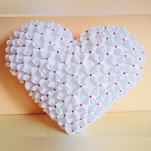 Pearl Handmade Heart Pillow